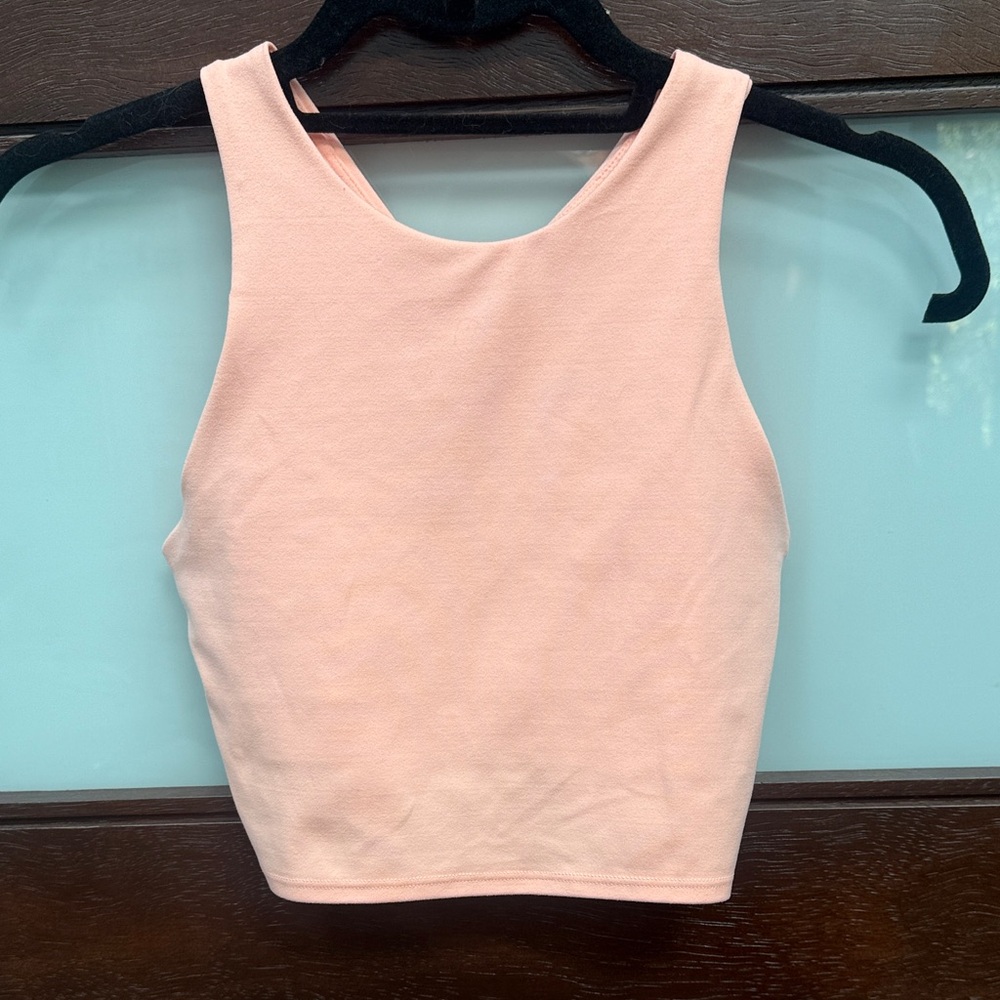 Athleta Light Peach Crop Top, XS